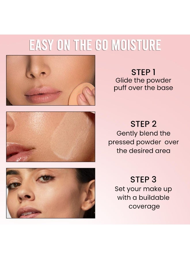 INSIGHT Moisture Lock Compact Foundation - Natural Buff (11g) | Matte Finish | Blocks Excess Oil | Weightless Formula for All Day Comfort | Infused with Vitamin E - Image 4